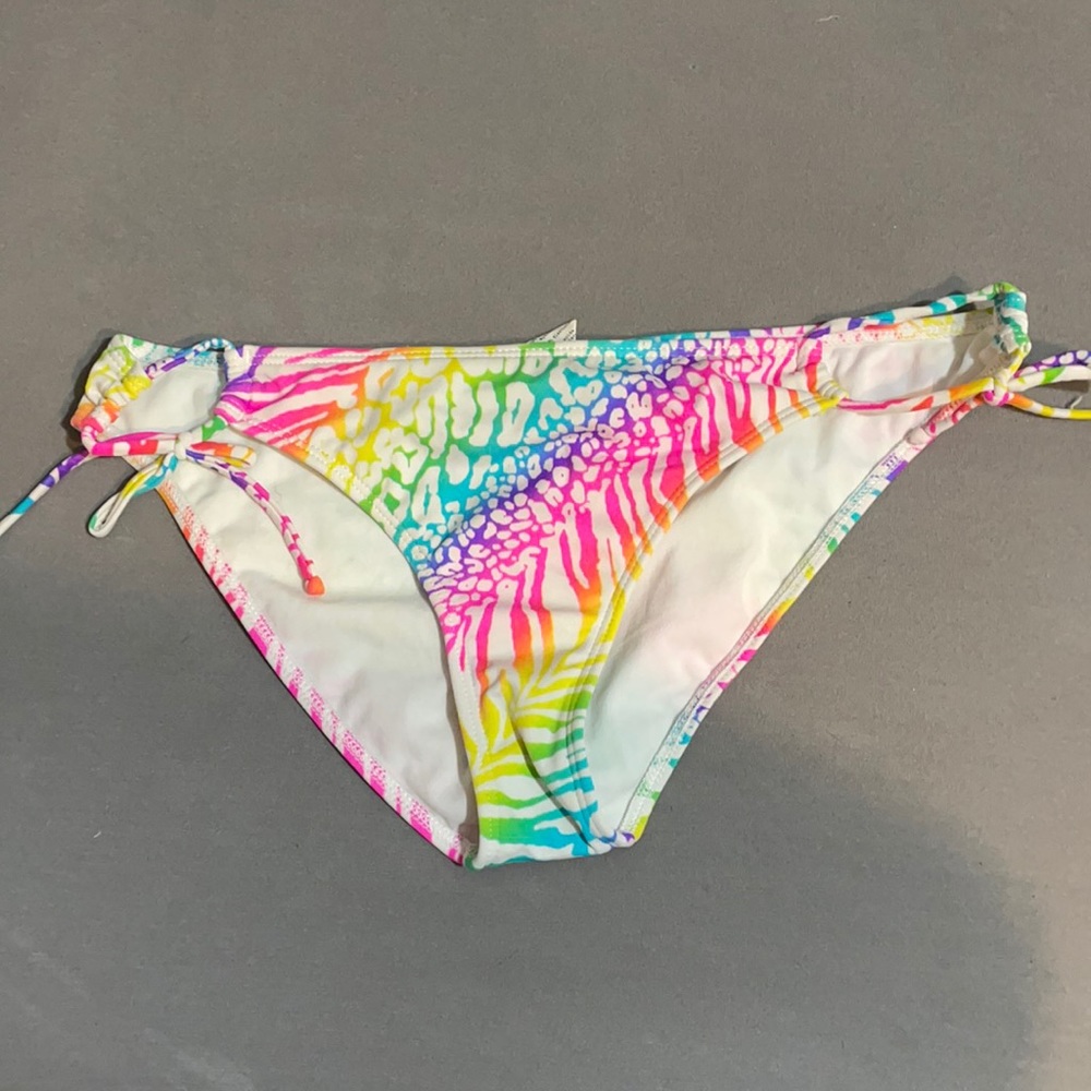 Neon leopard print bikini bottom